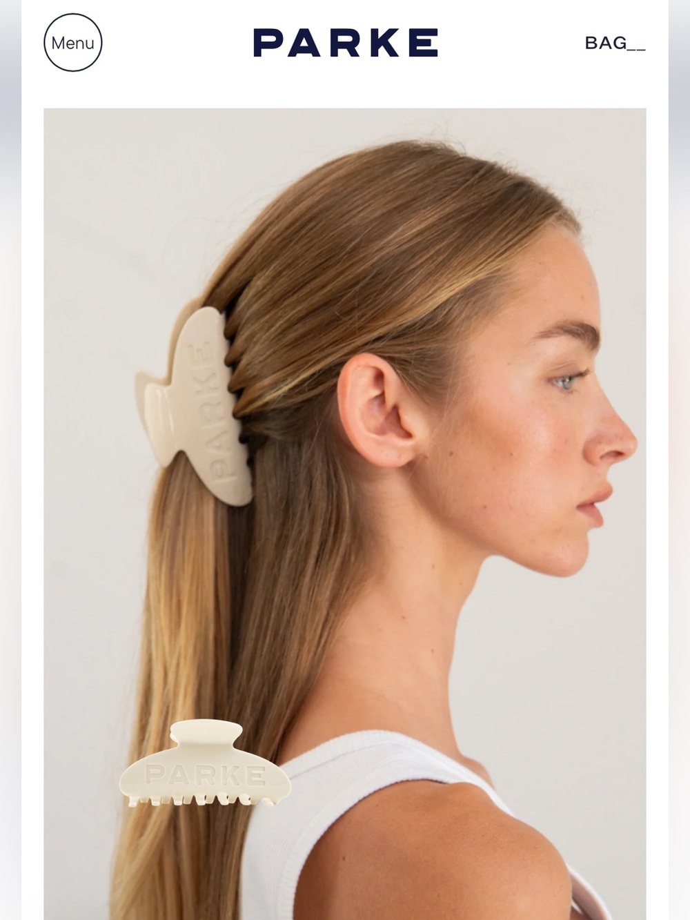 Parke Bridal Cream Claw Clip
